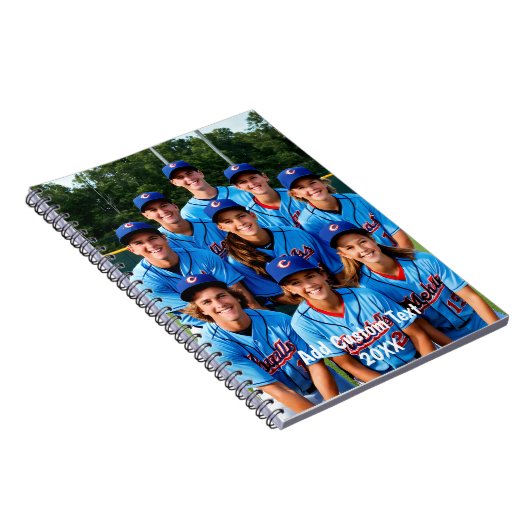 Teamfoto Gepersonaliseerde teamsport Notitieboek (Rechterzijde)