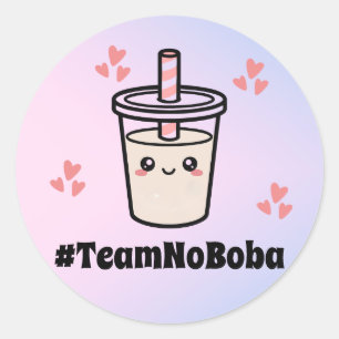 #TeamGeenBallen Bubble Tea Boba Geslacht Reveal Ronde Sticker