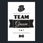 Teamgroep Kaart<br><div class="desc">hallo en verwelkom dit grappige en unieke ontwerp "Team Groom" om de dag van de Bachelor Party of Wedding Day te draag.</div>