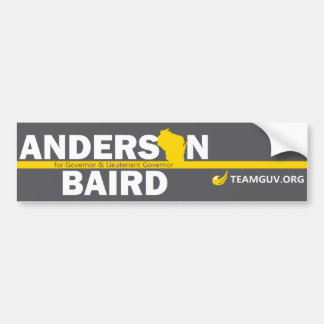TeamGuv - Anderson / Baird Bumpersticker