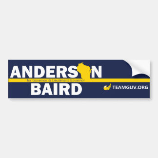 TeamGuv - Anderson / Baird Bumpersticker