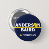 TeamGuv — Anderson/Baird Ronde Button 5,7 Cm (Voorkant /achterkant)