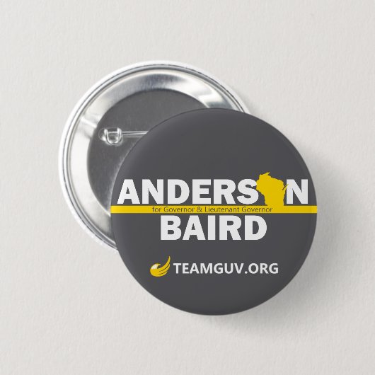 TeamGuv — Anderson/Baird Ronde Button 5,7 Cm (Voorkant /achterkant)