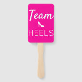 Teamhakken|Roze & Blauw Gender onthullen Baby show Handwaaier (Achterkant)