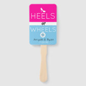 Teamhakken|Roze & Blauw Gender onthullen Baby show Handwaaier (Voorkant)