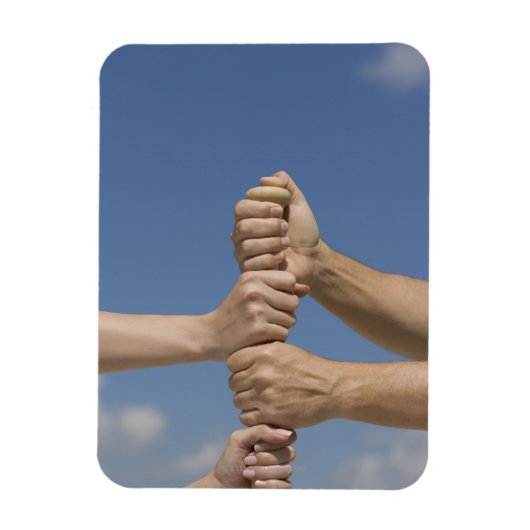 Teamhandjes in de tas magneet (Verticaal)