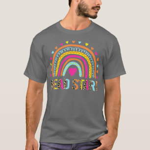 Teamhoofd Begin plein terug naar school regenboog  T-shirt