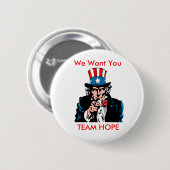 teamhope3, we willen je, TEAM HOPE Ronde Button 5,7 Cm (Voorkant /achterkant)