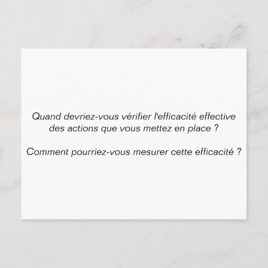 Teamkaart "5/6: Actie volgen" Briefkaart (Achterkant)