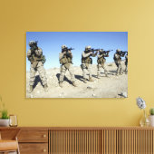 Teamleden van het team voor militaire transacties canvas afdruk (Insitu (Woonkamer))