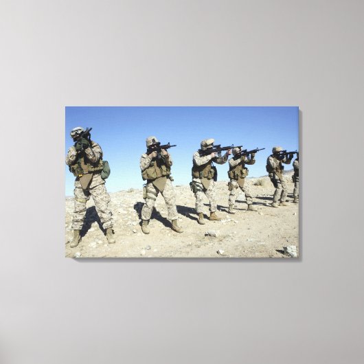 Teamleden van het team voor militaire transacties canvas afdruk (Voorkant)