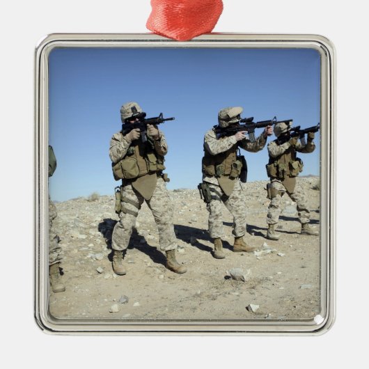 Teamleden van het team voor militaire transacties metalen ornament (Voorkant)