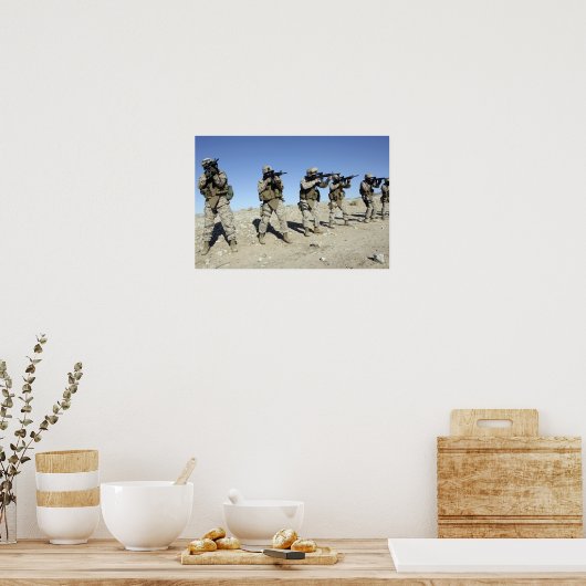 Teamleden van het team voor militaire transacties poster (Keuken)