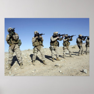 Teamleden van het team voor militaire transacties poster