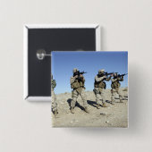 Teamleden van het team voor militaire transacties vierkante button 5,1 cm (Voorkant /achterkant)