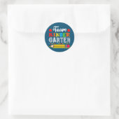 Teamleerling Kindertuin Terug naar school Ronde Sticker (Tas)