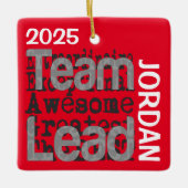 Teamleider Buitengewoon CUSTOM Keramisch Ornament (Voorkant)