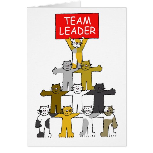 Teamleider Cartoon Cats (Voorkant)
