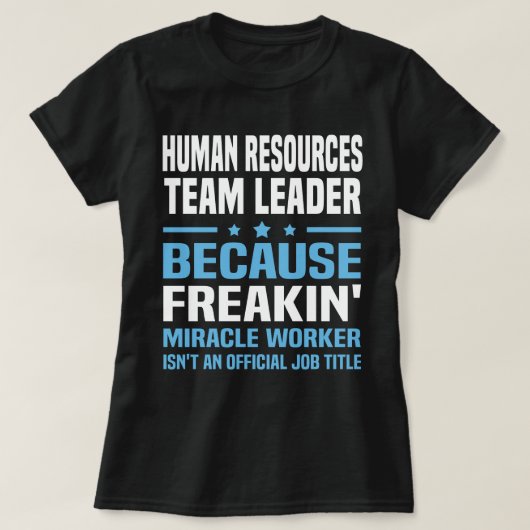 Teamleider personeelszaken t-shirt (Design voorkant)