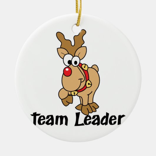 Teamleider Rudolph Keramisch Ornament (Voorkant)