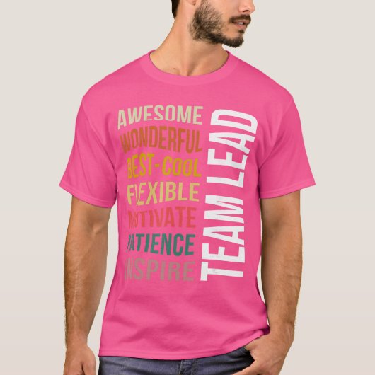 Teamleider T-shirt Funny waardering inspire vriend (Voorkant)