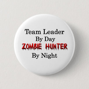 Teamleider/Zombie Hunter Ronde Button 5,7 Cm