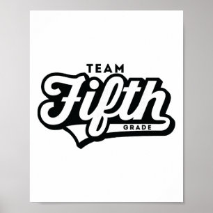 Teamleraar 5e klas school vijfde Bysebyll-stijl Poster