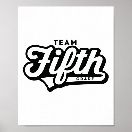 Teamleraar 5e klas school vijfde Bysebyll-stijl Poster (Voorkant)