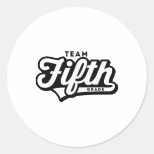 Teamleraar 5e klas school vijfde Bysebyll-stijl Ronde Sticker