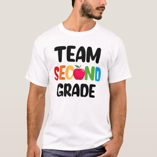Teamleraar in tweede rang teruggaan naar schoolont t-shirt (Voorkant)