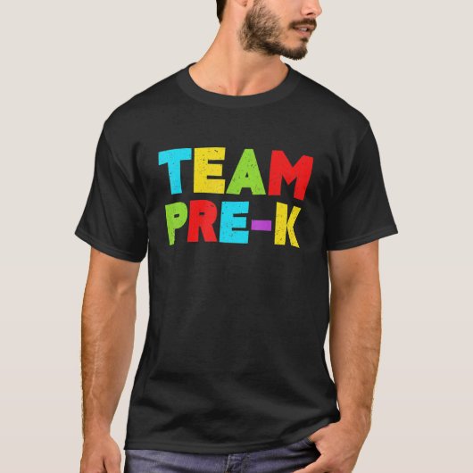 Teamleraar pre-k Terug naar school T-shirt (Voorkant)