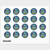 Teamleraar tweede graad tweede klas ronde sticker (Vel)