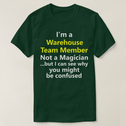 Teamlid nachtdienst Titel loopbaan T-shirt (Design voorkant)