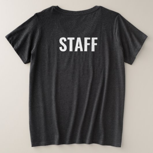 Teamlid werkstellend team vrouwen plus grootte T-s Grote Maat T-shirt (Design achterkant)