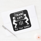 Teamlift Vierkante Sticker (Envelop)