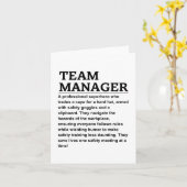 Teammanager Kaart (Gele Bloem)