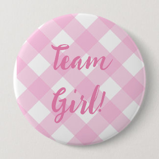 Teammeisje, Button, roze onthullen Ronde Button 4,0 Cm