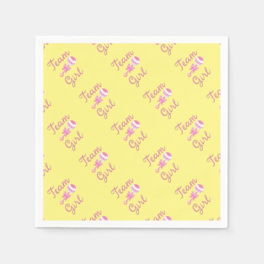 Teammeisje Gendergelijkheid onthullen partijgear Servetten (Voorkant)