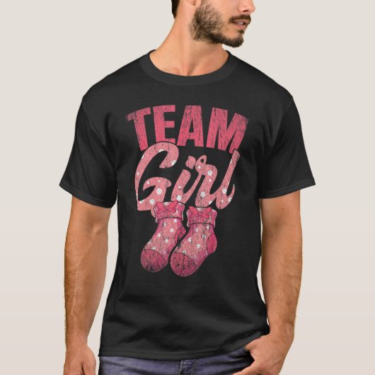 Teammeisje Gendergelijkheid onthullen Team Roze Ba T-shirt (Voorkant)