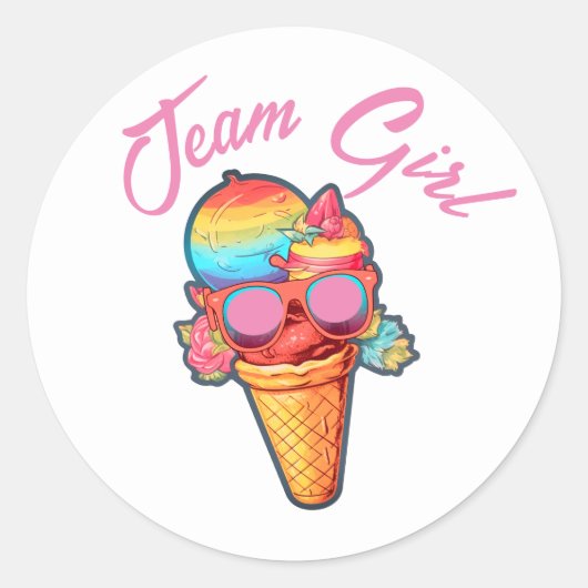 Teammeisje Gendergelijkheid toont de stem van IJsc Ronde Sticker (Voorkant)