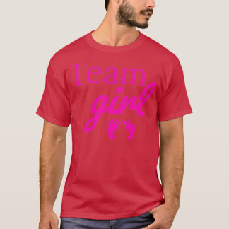 Teammeisje Roze Baby shower Genderfeest T-shirt