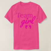 Teammeisje Roze Baby shower Genderfeest T-shirt (Design voorkant)