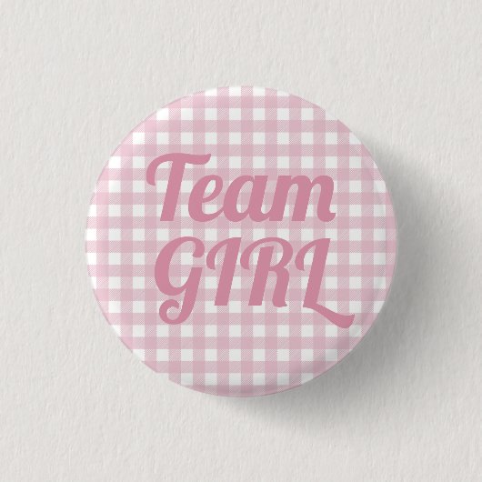Teammeisje Roze Genderkwesties onthullen partijdig Ronde Button 3,2 Cm (Voorkant)