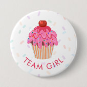 Teammeisjes Geslacht Strijd in Cupcake Ronde Button 7,6 Cm (Voorkant)