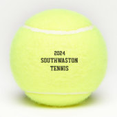 Teamnaam en -jaar tennisballen (Achterkant)