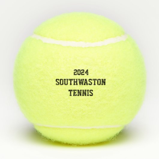 Teamnaam en -jaar tennisballen (Achterkant)