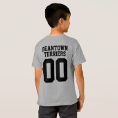 Teamnaam en Jersey Number Front Back T-Shirt (Achterkant volledig)