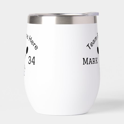 Teamnaam hier voeg naam toe nummer bal paddle golf (Links)