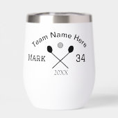 Teamnaam hier voeg naam toe nummer bal paddle golf (Achterkant)