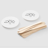 Teamnaam hier voeg naam toe nummer bal paddle golf handwaaier (Niet-gemonteerd)